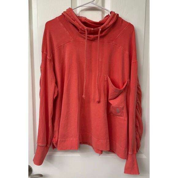FP MOVEMENT BY FREE PEOPLE Hot Shot Hooded Layer Hibiscus XS NWOT FP-187 - Picture 2 of 8